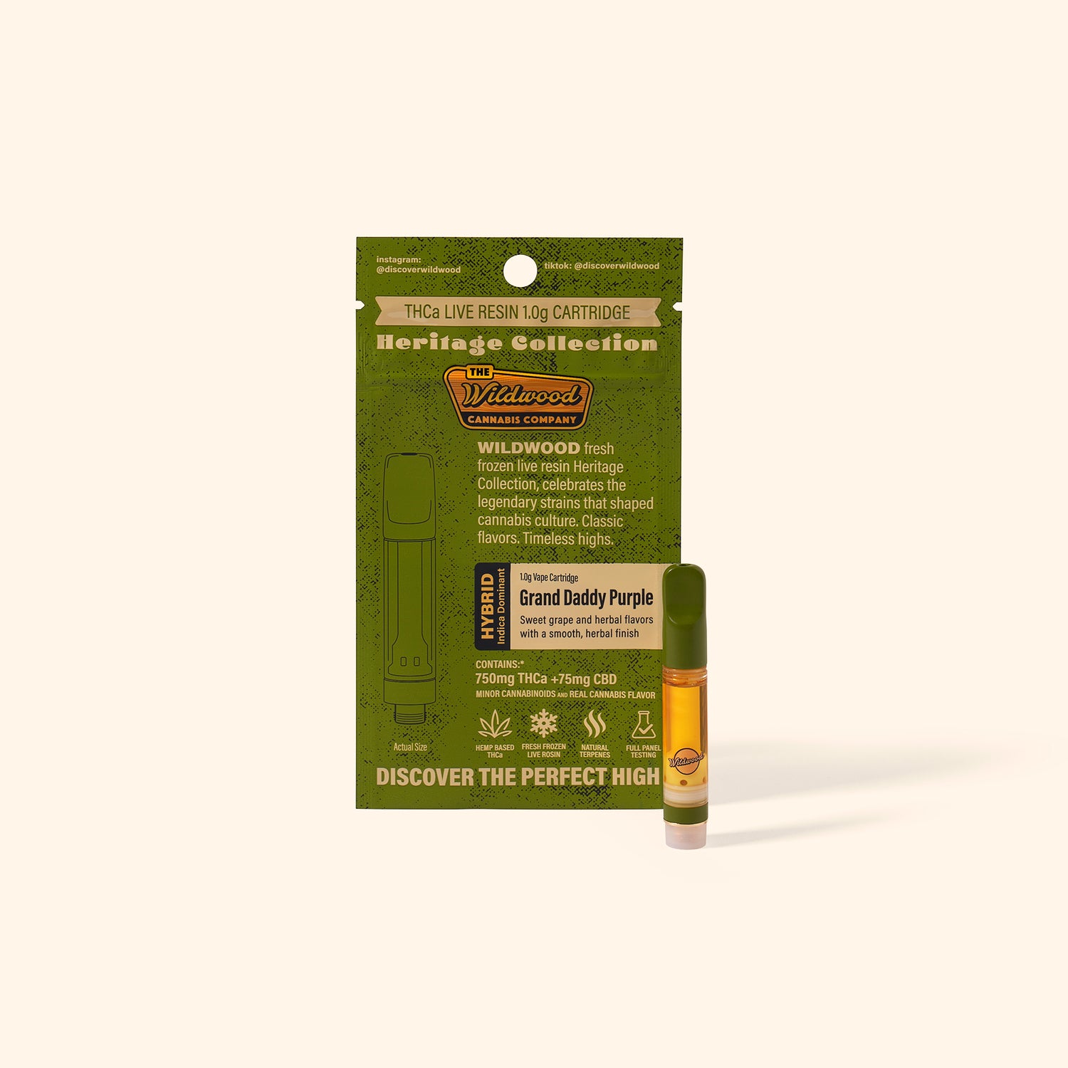 THCa Heritage Live Resin 1.0g Cartridge